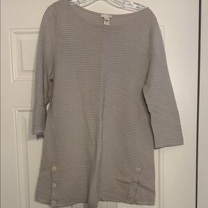 Women's Gray Ribbed Top